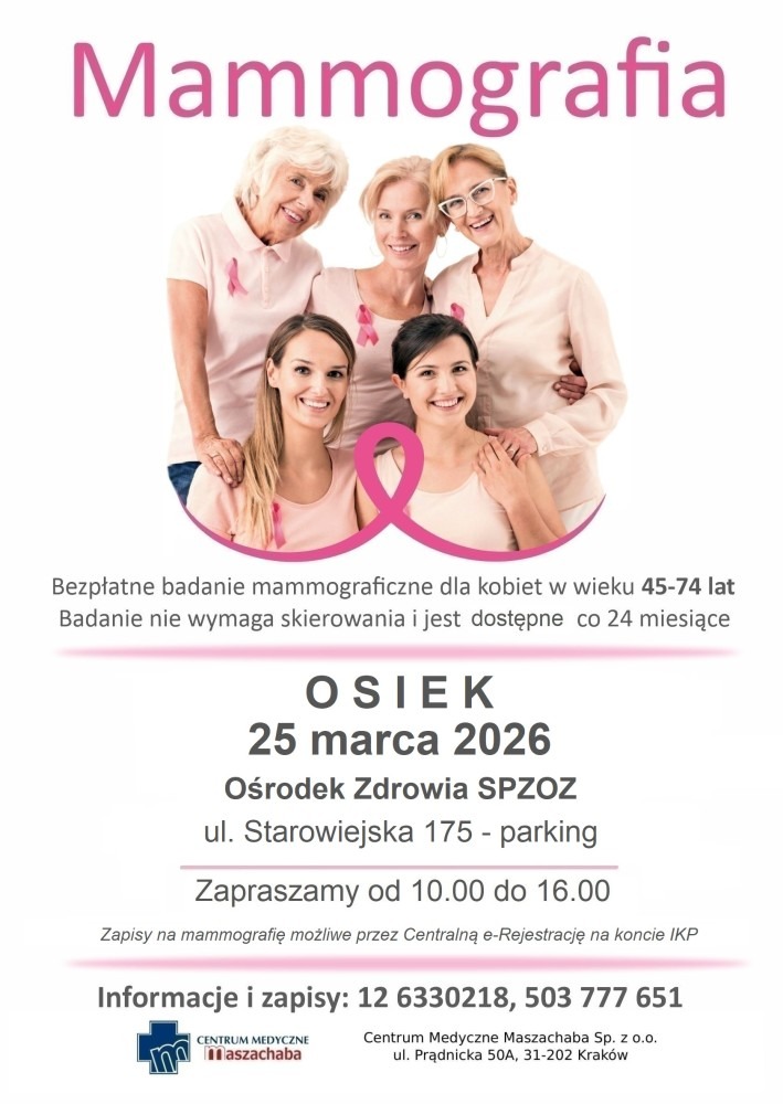Darmowe badanie mammograficzne