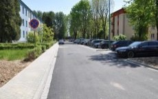 Droga przed Komendą Policji po remoncie