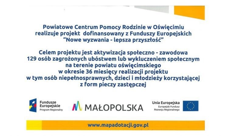 „Nowe wyzwania – lepsza przyszłość” – otwarty konkurs ofert