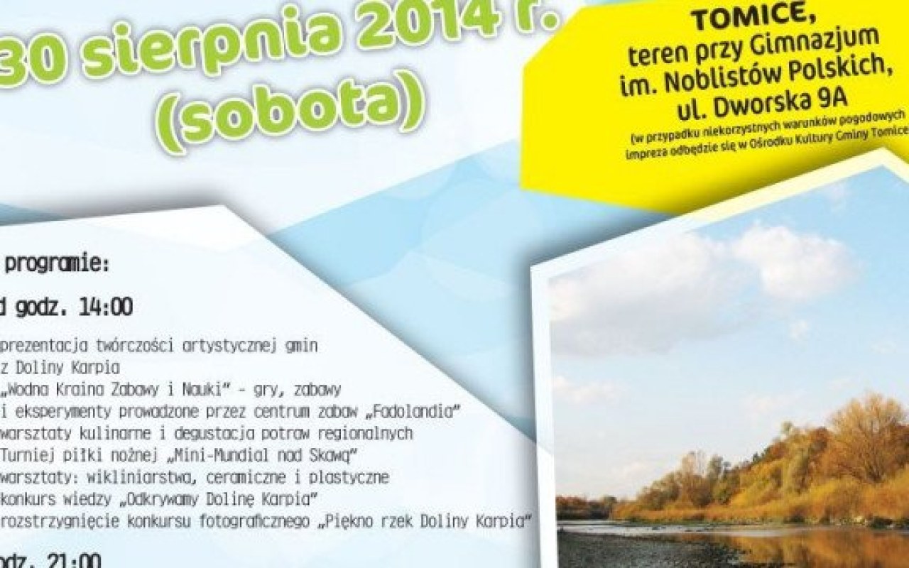 Zaproszenie na imprezę "Razem nad Skawą"