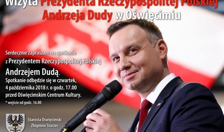 Już jutro Prezydent RP spotka się z mieszkańcami w Oświęcimiu