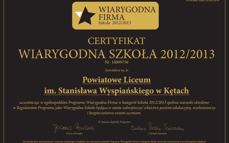 Wyspian Liderem Wiarygodności