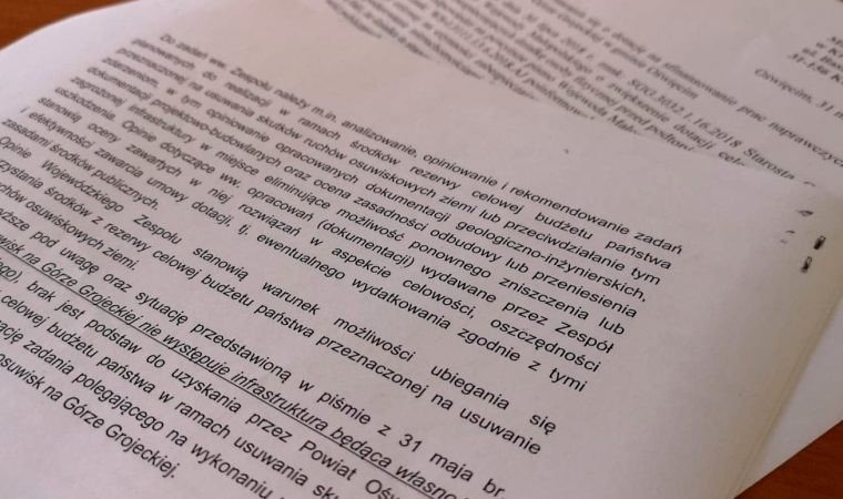 Góra problemów z osuwiskami