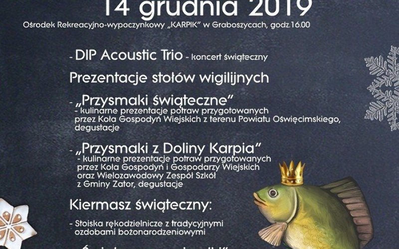 Powiatowy Przegląd Stołów Wigilijnych w Graboszycach. Z zatorskim karpiem w głównej roli