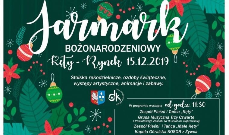 To już w najbliższą niedzielę. Jarmark bożonarodzeniowy w Kętach