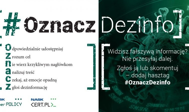 Kampania #OznaczDezinfo. Zwalcz wirusa fałszywych informacji