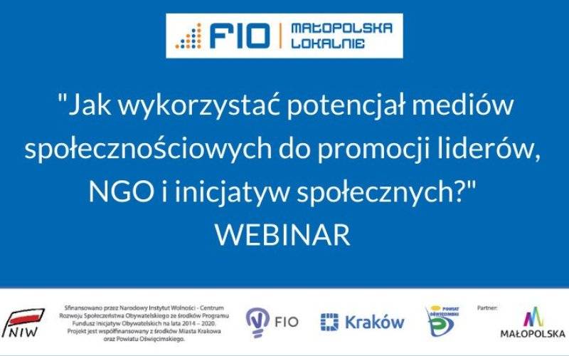 Potencjał mediów społecznościowych w promocji NGO- zapraszamy na webinar