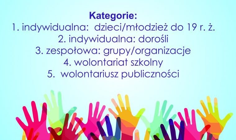 Przedłużony termin zgłaszania kandydatur do tytułu WOLONTARIUSZ ROKU 2020