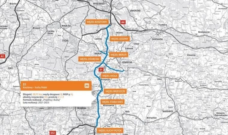 Opóźni się budowa drogi ekspresowej S1 na odcinku Mysłowice – Oświęcim?