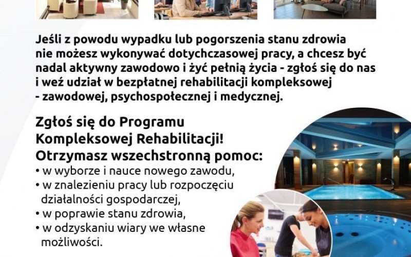 Rehabilitacja kompleksowa – wykorzystaj szansę!