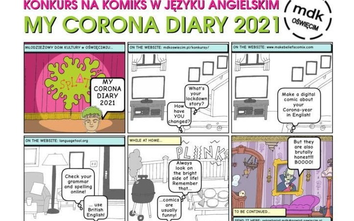Młodzież w dobie pandemii. Stwórz komiks w języku angielskim