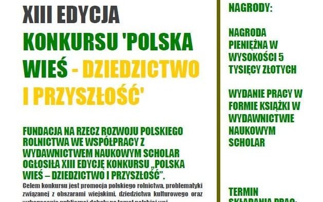 „Polska wieś – dziedzictwo i przyszłość”