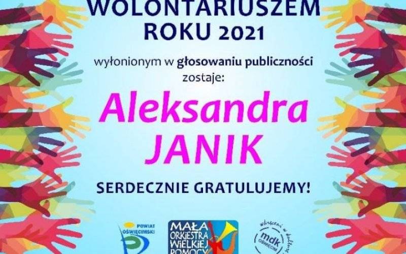 Internauci wybrali. Uczennica powiatowego „Konara” Wolontariuszem Roku 2021