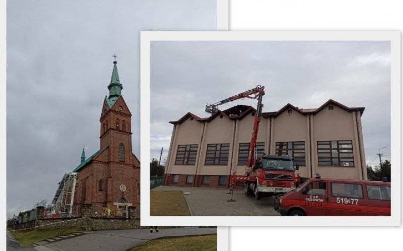 Ponad 40 interwencji strażaków na terenie powiatu po wichurze