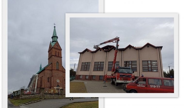 Ponad 40 interwencji strażaków na terenie powiatu po wichurze