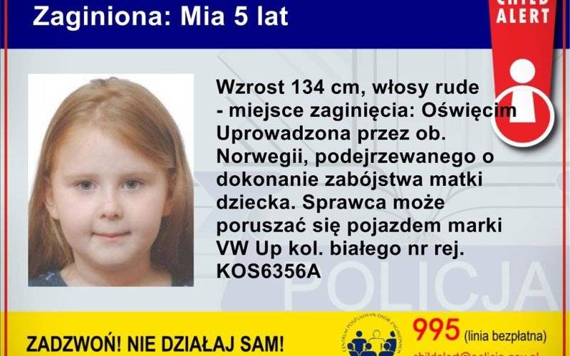 Child Alert. Poszukiwania 5 letniej Mia