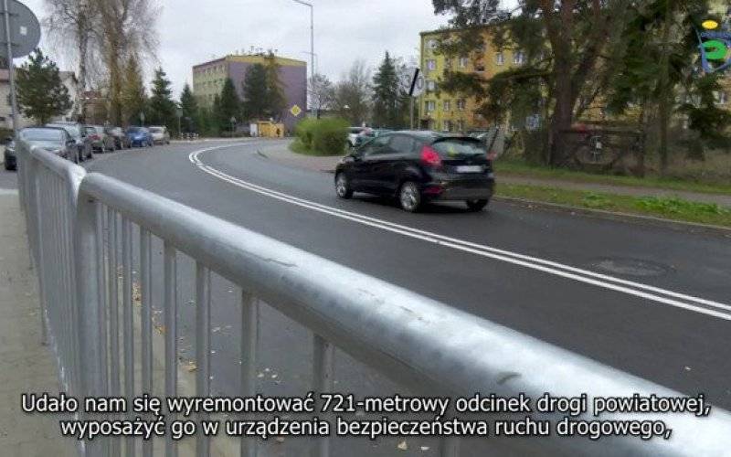 Kolejna droga powiatowa w Oświęcimiu po przebudowie (film)