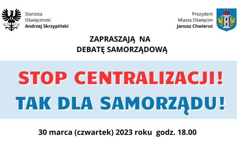 Zapraszamy na debatę o sytuacji samorządów