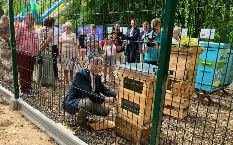 Pszczoły byłego starosty zadomowiły się w pasiece edukacyjnej w Harmężach