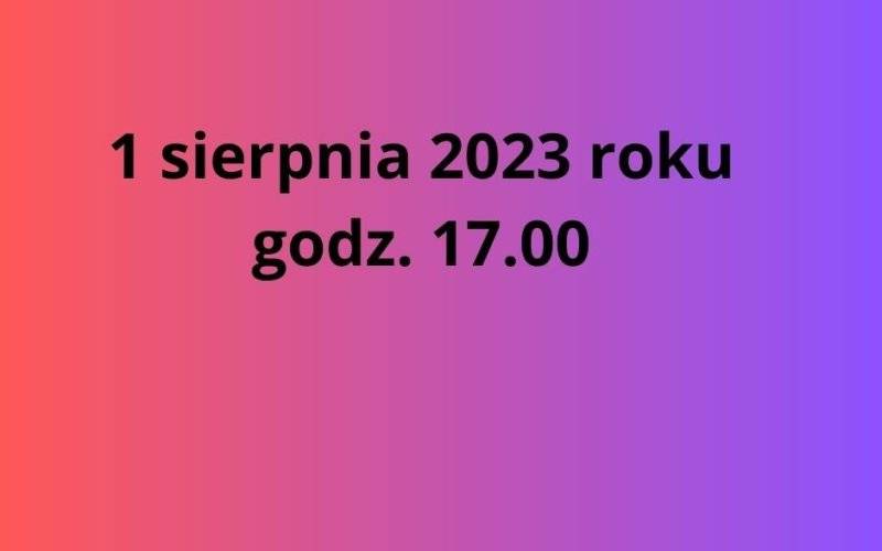 1 sierpnia 2023 r.