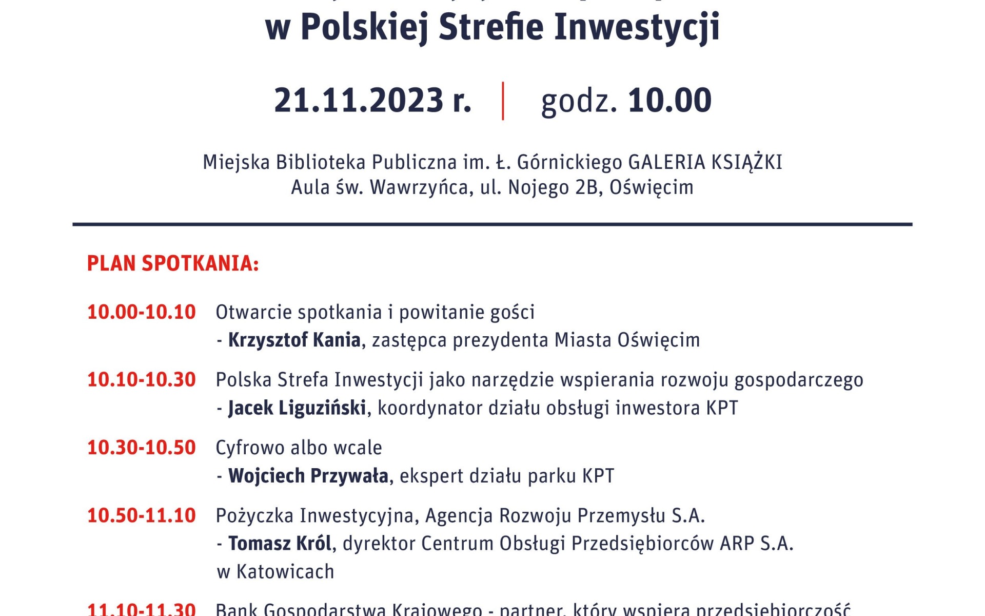 Spotkanie dla przedsiębiorców w oświęcimskiej książnicy