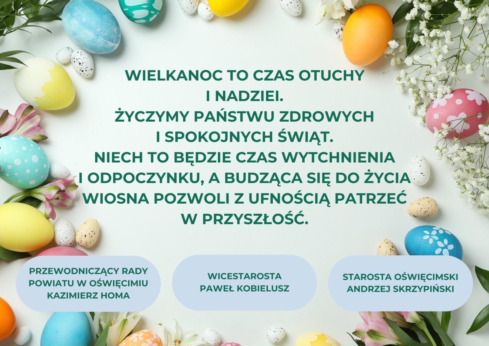 Życzenia świąteczne władz Powiatu Oświęcimskiego