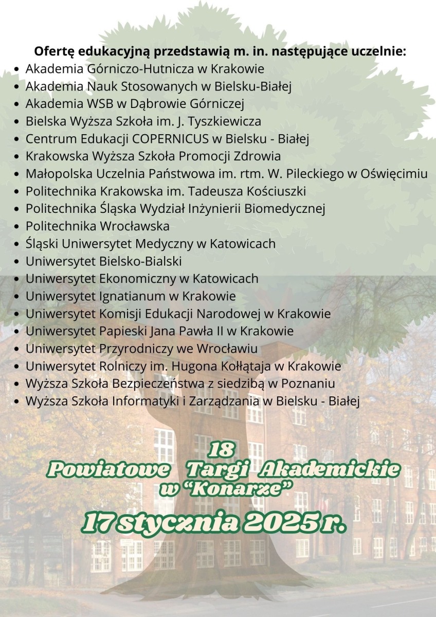 Powiatowe Targi Akademickie w „Konarze”