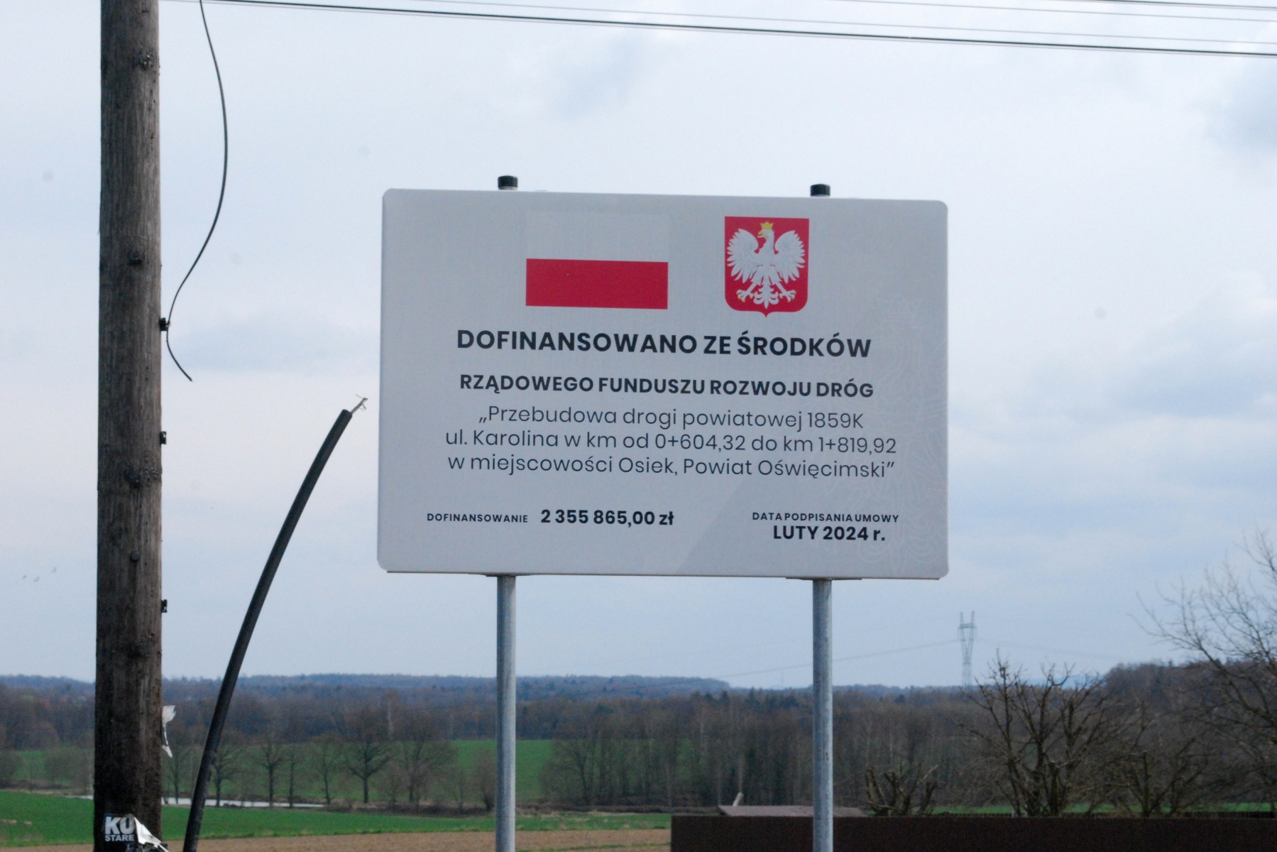 Przebudowano drogę powiatową w Osieku