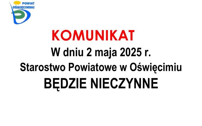 Urząd nieczynny 2 maja