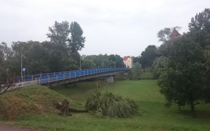 Burza nad Oświęcimiem trąba powetrzna