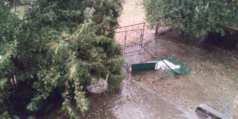 Burza gradowa nad Oświęcimiem