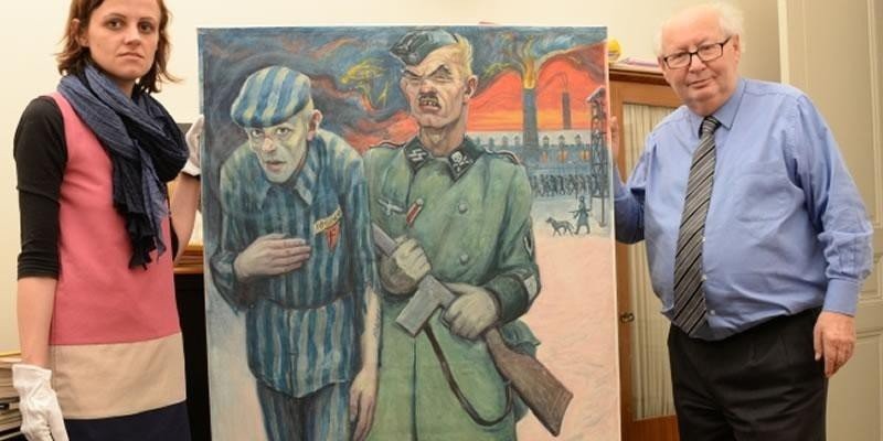 Oświęcim - obraz byłego więźnia Davida Olère w darze dla Muzeum