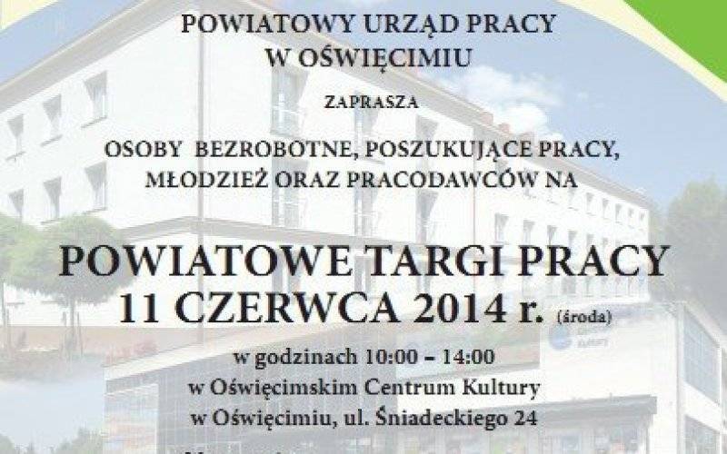 OŚWIĘCIM. Zaproszenie na Powiatowe Targi Pracy