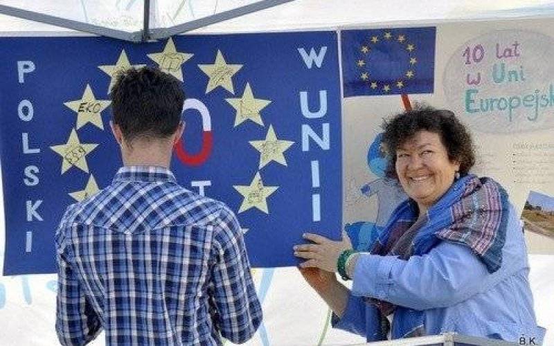 KĘTY. Tort na rynku, eurociasteczka, mural na znak przyjaźni. Po prostu Europejczycy pełną gębą