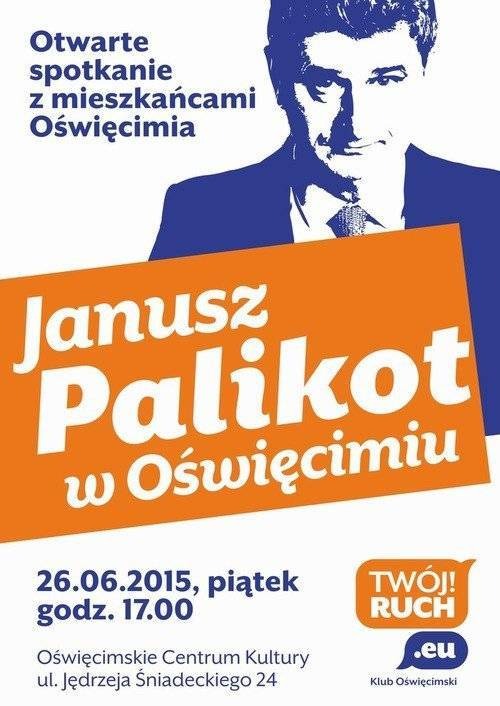 OŚWIĘCIM. Janusz Palikot spotka się z mieszkańcami
