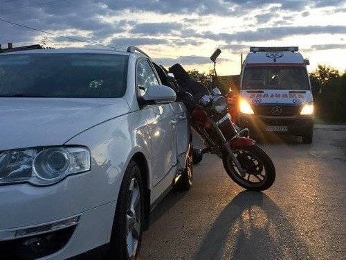 PODOLSZE. 20-letni motocyklista trafił do szpitala - ZDJĘCIA