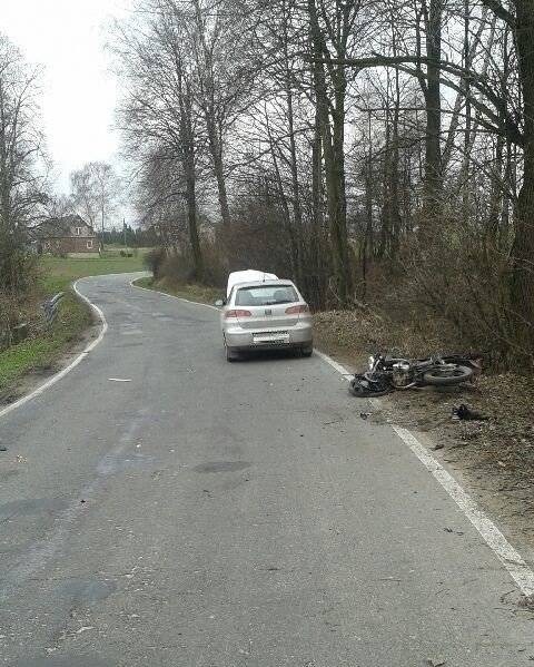 KĘTY. Motocyklista w ciężkim stanie trafił do szpitala