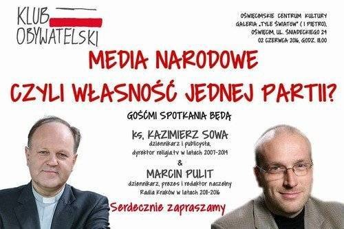 OŚWIĘCIM. Klub Obywatelski zaprasza na dyskusję o mediach narodowych