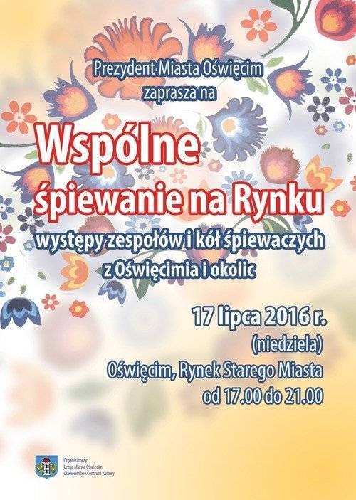 OŚWIĘCIM. Wspólne śpiewanie na Rynku Głównym. Będą też taneczne popisy i malowanie twarzy