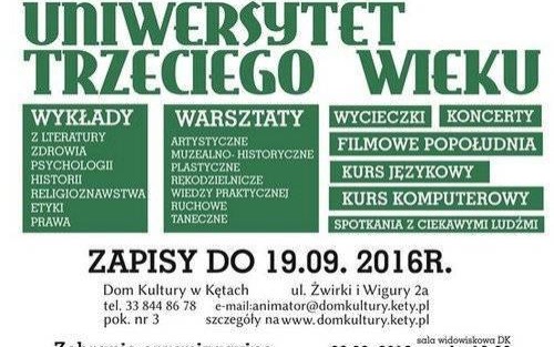 KĘTY. Trwają zapisy na zajęcia Uniwersytetu Trzeciego Wieku