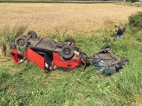 BIELANY. Wypadek drogowy. Są utrudnienia. Wprowadzono ruch wahadłowy