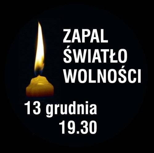 HISTORIA. Smutna rocznica. 35 lat temu ekipa Jaruzelskiego brutalnie przerwała karnawał „Solidarności”. Zapal dziś światło Wolności