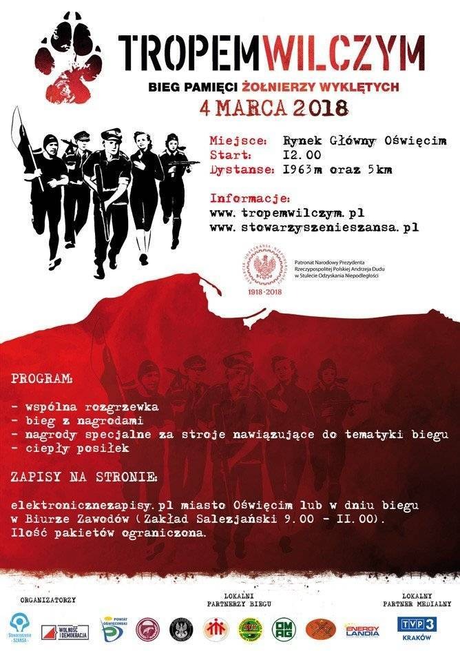 OŚWIĘCIM. Bieg Pamięci Żołnierzy Wyklętych. Na Rynku, w niedzielę w samo południe