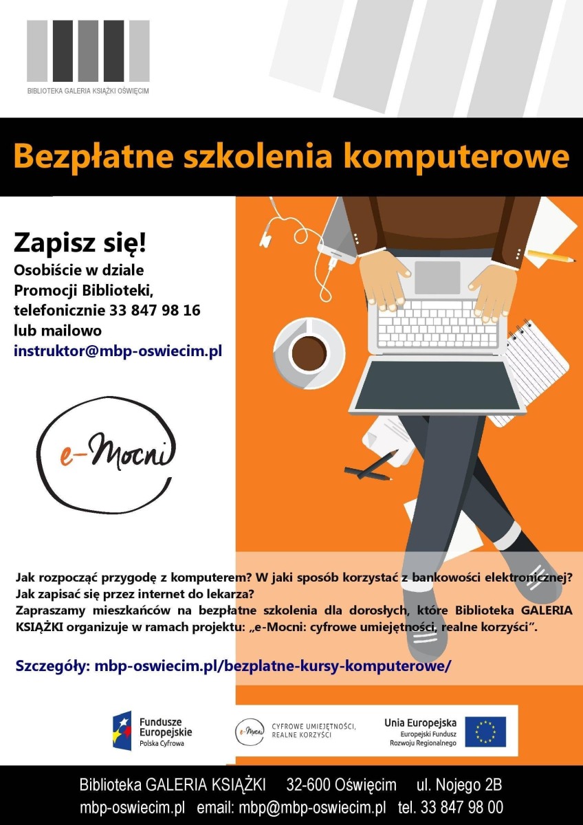 OŚWIĘCIM. Masz problem z obsługą komputera? Przyjdź na kurs do biblioteki