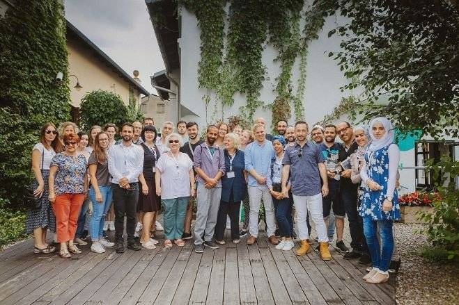 OŚWIĘCIM. Wizyta Żydów i muzułmańskich uchodźców z Niemiec