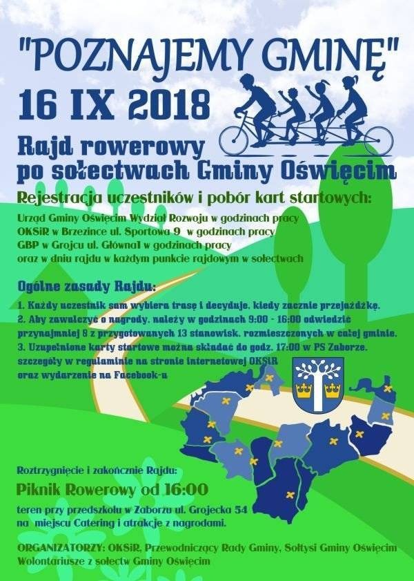 GMINA OŚWIĘCIM. Na rowerze poznasz uroki sołectw i zgarniesz nagrody