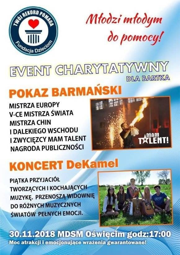 OŚWIĘCIM. Koncert charytatywny dla Bartka