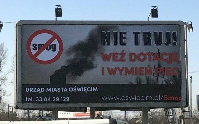 OŚWIĘCIM. „Nie truj. Weź dotację i wymień piec”. Miasto startuje z kampanią billboardową