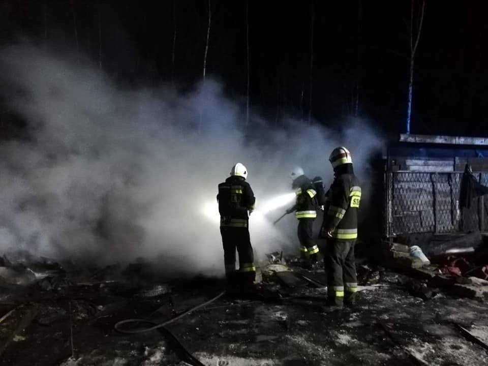 PRZECIESZYN. Spłonęło opuszczone pomieszczenie gospodarcze