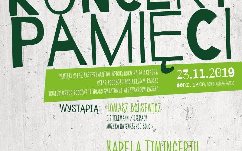 RAJSKO. Koncert Pamięci już dziś